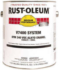 Rust-Oleum - 1 Gal National Blue Gloss Finish Alkyd Enamel Paint - 230 to 425 Sq Ft per Gal, Interior/Exterior, Direct to Metal, <340 gL VOC Compliance - USA Tool & Supply