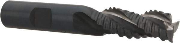 OSG - 1/2" Diam, Coarse Pitch, 1-1/4" LOC, 3 Flute Cobalt Roughing End Mill - Uncoated, 3-1/4" OAL, 1/2" Shank Diam, Single End, Centercutting, 35° Helix - USA Tool & Supply
