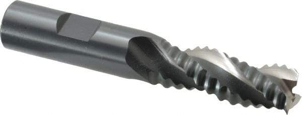 OSG - 5/8" Diam, Coarse Pitch, 1-5/8" LOC, 3 Flute Cobalt Roughing End Mill - Uncoated, 3-3/4" OAL, 5/8" Shank Diam, Single End, Centercutting, 35° Helix - USA Tool & Supply
