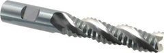OSG - 3/4" Diam, Coarse Pitch, 3" LOC, 3 Flute Cobalt Roughing End Mill - Uncoated, 5-1/4" OAL, 3/4" Shank Diam, Single End, Centercutting, 35° Helix - USA Tool & Supply