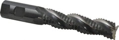 OSG - 1" Diam, Coarse Pitch, 4" LOC, 3 Flute Cobalt Roughing End Mill - Uncoated, 6-1/2" OAL, 1" Shank Diam, Single End, Centercutting, 35° Helix - USA Tool & Supply