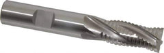 OSG - 1/2" Diam, 1-1/4" LOC, 4 Flute Cobalt Roughing & Finishing Square End Mill - Uncoated, 3-1/4" OAL, 1/2" Shank Diam, Weldon Shank, 30° Helix, Centercutting - USA Tool & Supply
