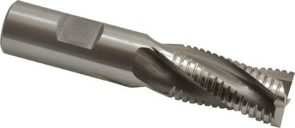 OSG - 3/4" Diam, 1-5/8" LOC, 4 Flute Cobalt Roughing & Finishing Square End Mill - Uncoated, 3-7/8" OAL, 3/4" Shank Diam, Weldon Shank, 30° Helix, Centercutting - USA Tool & Supply