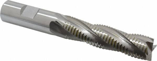OSG - 3/4" Diam, 3" LOC, 4 Flute Cobalt Roughing & Finishing Square End Mill - Uncoated, 5-1/4" OAL, 3/4" Shank Diam, Weldon Shank, 30° Helix, Centercutting - USA Tool & Supply