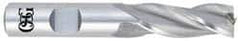 OSG - 1-1/8", 2" LOC, 1" Shank Diam, 4-1/2" OAL, 3 Flute, Cobalt Square End Mill - Single End, Uncoated, Spiral Flute, 30° Helix, Centercutting, Right Hand Cut, Right Hand Flute, Series 531 - USA Tool & Supply