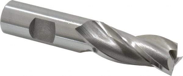 OSG - 3/4", 1-5/8" LOC, 3/4" Shank Diam, 3-7/8" OAL, 3 Flute, Cobalt Square End Mill - Single End, Uncoated, Spiral Flute, 30° Helix, Centercutting, Right Hand Cut, Right Hand Flute, Series 531 - USA Tool & Supply
