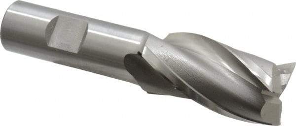 OSG - 1", 1-7/8" LOC, 3/4" Shank Diam, 4-1/8" OAL, 3 Flute, Cobalt Square End Mill - Single End, Uncoated, Spiral Flute, 30° Helix, Centercutting, Right Hand Cut, Right Hand Flute, Series 531 - USA Tool & Supply