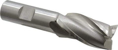 OSG - 1", 1-7/8" LOC, 3/4" Shank Diam, 4-1/8" OAL, 3 Flute, Cobalt Square End Mill - Single End, Uncoated, Spiral Flute, 30° Helix, Centercutting, Right Hand Cut, Right Hand Flute, Series 531 - USA Tool & Supply