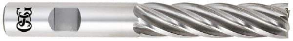 OSG - 1-1/2", 4" LOC, 1" Shank Diam, 6-1/2" OAL, 6 Flute, Cobalt Square End Mill - Single End, Uncoated, Spiral Flute, 30° Helix, Right Hand Cut, Right Hand Flute, Series 545 - USA Tool & Supply