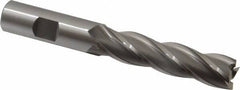 OSG - 5/8", 2-1/2" LOC, 5/8" Shank Diam, 4-5/8" OAL, 4 Flute, Cobalt Square End Mill - Single End, Uncoated, Spiral Flute, 30° Helix, Right Hand Cut, Right Hand Flute, Series 545 - USA Tool & Supply
