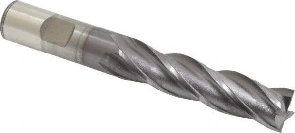 OSG - 5/8", 2-1/2" LOC, 5/8" Shank Diam, 4-5/8" OAL, 4 Flute, Square End Mill - Single End, TiCN Finish, 30° Helix, Centercutting, Right Hand Cut, Series 546 - USA Tool & Supply