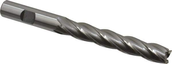 OSG - 1/2", 3" LOC, 1/2" Shank Diam, 5" OAL, 4 Flute, Cobalt Square End Mill - Single End, Uncoated, Spiral Flute, 30° Helix, Right Hand Cut, Right Hand Flute, Series 557 - USA Tool & Supply
