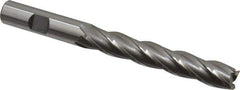 OSG - 1/2", 3" LOC, 1/2" Shank Diam, 5" OAL, 4 Flute, Cobalt Square End Mill - Single End, Uncoated, Spiral Flute, 30° Helix, Right Hand Cut, Right Hand Flute, Series 557 - USA Tool & Supply