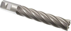 OSG - 1-1/4", 6" LOC, 1-1/4" Shank Diam, 8-1/2" OAL, 6 Flute, Cobalt Square End Mill - Single End, Uncoated, Spiral Flute, 30° Helix, Right Hand Cut, Right Hand Flute, Series 557 - USA Tool & Supply