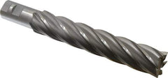 OSG - 1-1/2", 8" LOC, 1-1/4" Shank Diam, 10-1/2" OAL, 6 Flute, Cobalt Square End Mill - Single End, Uncoated, Spiral Flute, 30° Helix, Right Hand Cut, Right Hand Flute, Series 557 - USA Tool & Supply