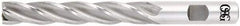OSG - 1", 6" LOC, 1" Shank Diam, 8-1/2" OAL, 6 Flute, Cobalt Square End Mill - Single End, TiCN Finish, Spiral Flute, Centercutting, Right Hand Cut, Right Hand Flute, Series 558 - USA Tool & Supply