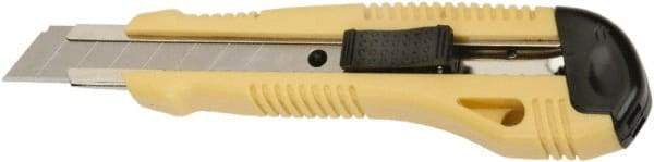 Ability One - Snap Utility Knife - 5-5/8" Steel Blade, Yellow Steel Handle - USA Tool & Supply