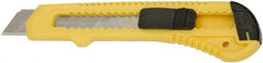 Ability One - Snap Utility Knife - 5-5/8" Steel Blade, Yellow Plastic Handle - USA Tool & Supply