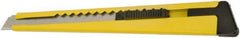 Ability One - Snap Utility Knife - 4-5/8" Steel Blade, Yellow Plastic Handle - USA Tool & Supply