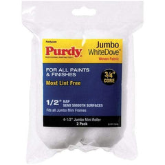 Purdy - 1/2" Nap, 4-1/2" Wide Paint Mini Roller Covers - Medium Texture, Woven Dralon Fabric - USA Tool & Supply