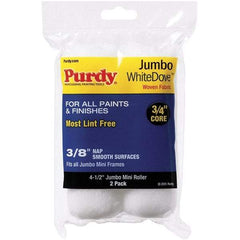 Purdy - 3/8" Nap, 4-1/2" Wide Paint Mini Roller Covers - Semi-Smooth Texture, Woven Dralon Fabric - USA Tool & Supply