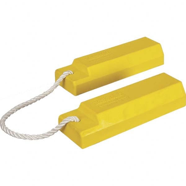 Checkers - 1 2-Piece 10" Wide x 2-7/8" High x 11-7/8" Deep Polyurethane Wheel Chock - USA Tool & Supply