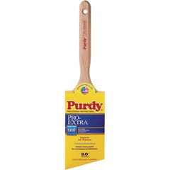 Purdy - 3" Angled Nylon/Polyester General Purpose Paint Brush - 3-7/16" Bristle Length, 7-1/4" Wood Fluted Handle - USA Tool & Supply