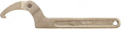 Ampco - 1-1/4" to 3" Capacity, Aluminum Bronze Finish, Adjustable Pin Spanner Wrench - 8" OAL - USA Tool & Supply