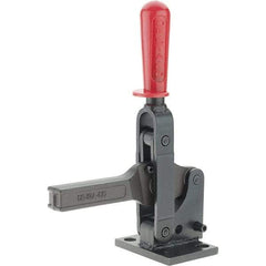 De-Sta-Co - 2,749 Lb Holding Capacity, Vertical Handle, Manual Hold Down Toggle Clamp - 74° Handle Movement, 147° Bar Opening, Solid Bar, Flanged Base, Oxide Finish, Forged Alloy Steel - USA Tool & Supply