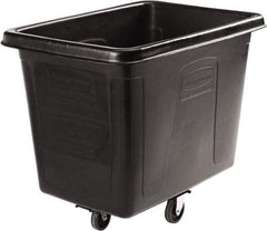Rubbermaid - 500 Lb Load Capacity, 16 Cu Ft, 12.9 Bushels, Cube Truck - 31" Wide x 43-3/4" Long x 37" High, Black - USA Tool & Supply