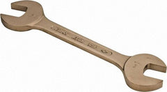 Ampco - 1-5/16" x 1-1/2" Nonsparking Open End Wrench - 14-3/8" OAL, Double End, Plain Finish, 15° Head Angle - USA Tool & Supply