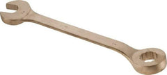 Ampco - 1-7/8" 12 Point Offset Combination Wrench - 15° Offset Angle, 22-3/4" OAL, Aluminum Bronze, Plain Finish - USA Tool & Supply