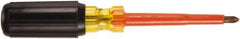 Ampco - #2, 8-1/4" OAL, Insulated Phillips Screwdriver - 4-9/64" Blade Length, Round Shank, Acetate with Rubber Grip Handle - USA Tool & Supply