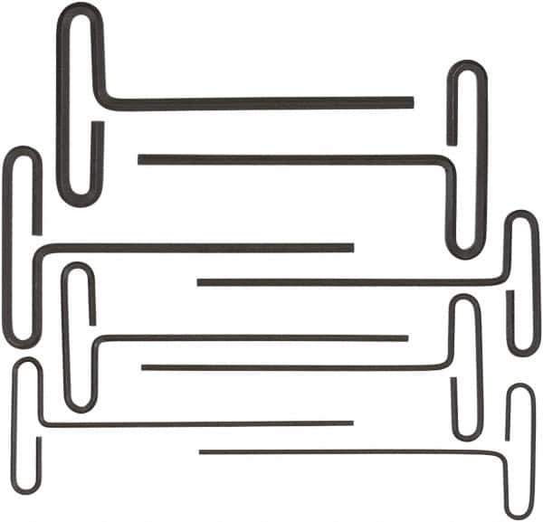 Bondhus - 8 Piece Loop T-Handle Hex Key Set - Hex Range 3/32 to 1/4", 6" OAL, Protanium High Torque Steel - USA Tool & Supply