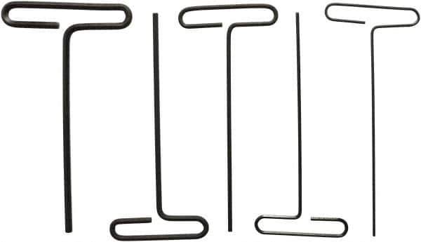 Bondhus - 5 Piece Loop T-Handle Hex Key Set - Hex Range 2.5 to 6mm, 6" OAL, Protanium High Torque Steel - USA Tool & Supply