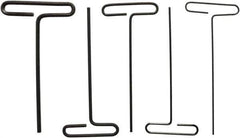 Bondhus - 5 Piece Loop T-Handle Hex Key Set - Hex Range 2.5 to 6mm, 6" OAL, Protanium High Torque Steel - USA Tool & Supply