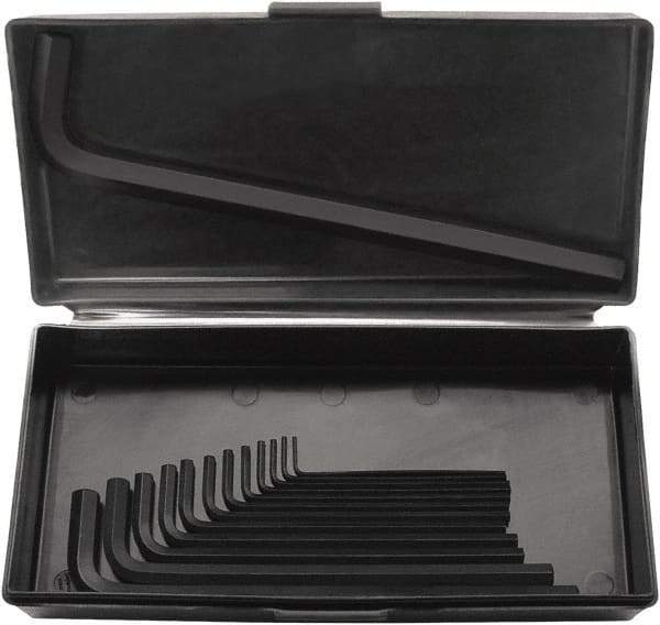Bondhus - 13 Piece L-Key Hex Key Set - Hex Range 1/16 to 1/2", 9" OAL, Protanium High Torque Steel - USA Tool & Supply