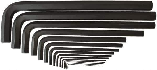 Bondhus - 15 Piece L-Key Hex Key Set - Hex Range 0.89 to 19mm, 15" OAL, Protanium High Torque Steel - USA Tool & Supply