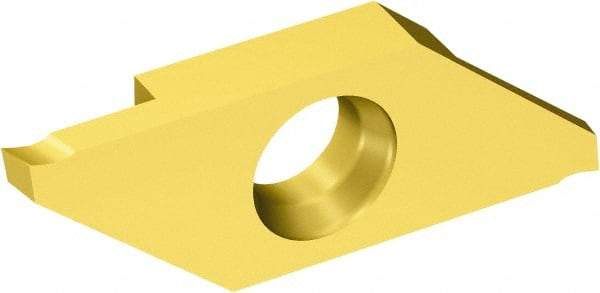 Sandvik Coromant - MACL3 MAC 1025 Grade, 0.0394" Cutting Width, Carbide Cutoff Insert - 0° Left Hand Lead Angle, 0.002" Cnr Rad, TiAlN/TiN Coated - USA Tool & Supply