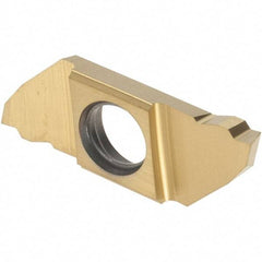 Iscar - SCIR22200 IC1008 Grade, 0.0787" Cutting Width, Carbide Cutoff Insert - 16° Right Hand Lead Angle, TiAlN/TiN Coated, Single End - USA Tool & Supply