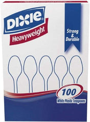 Dixie - Dixie Plastic Tableware, Heavyweight Teaspoons - White - USA Tool & Supply