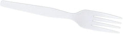 Dixie - Dixie Heavy Mediumweight Plastic Forks - White - USA Tool & Supply