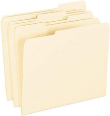 Pendaflex - 8-1/2 x 11", Letter Size, Manila, File Folders with Top Tab - 11 Point Stock, 1/3 Tab Cut Location - USA Tool & Supply