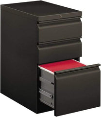 Hon - 15" Wide x 28" High x 22-7/8" Deep, 3 Drawer Mobile Pedestal - Steel, Charcoal - USA Tool & Supply