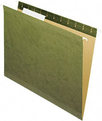 Pendaflex - 8-1/2 x 11", Letter Size, Standard Green, Standard Hanging File Folders - 11 Point Stock - USA Tool & Supply