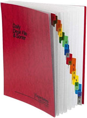 Pendaflex - 8-1/2 x 11", Letter Size, Red, Data Binders - 11 Point Stock - USA Tool & Supply