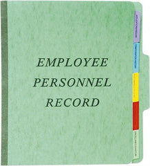 Pendaflex - 8-1/2 x 11", Letter Size, Green, Personnel File Folder - 11 Point Stock, 1/3 Tab Cut Location - USA Tool & Supply