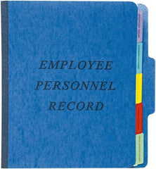 Pendaflex - 8-1/2 x 11", Letter Size, Blue, Personnel File Folder - 11 Point Stock, 1/3 Tab Cut Location - USA Tool & Supply