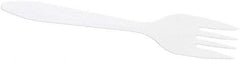 DART - Dart Style Setter Mediumweight Plastic Forks - White - USA Tool & Supply