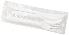 Boardwalk - Boardwalk Three-Piece Wrapped Cutlery Kit: Fork, Knife, Spoon - White - USA Tool & Supply